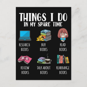 Carte Postale Amoureux de livres auteur roman lecture amateur de