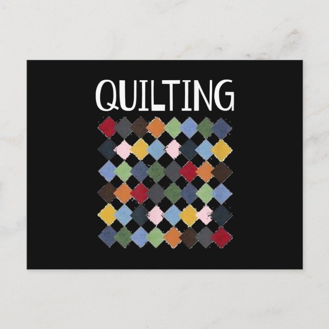 Carte Postale Amoureux de quilting amusants | Cadeaux Anniversai (Devant)