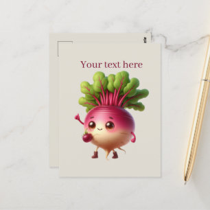 Carte Postale Amoureux de radis mignons ajoutez texte