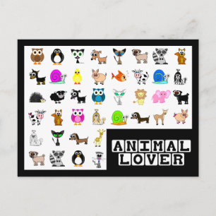 Carte postale Amoureux des animaux