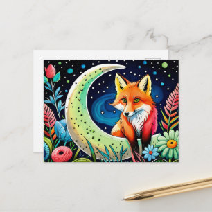 Carte Postale Amoureux des animaux Renard mignon
