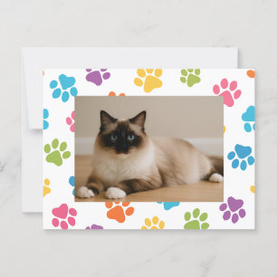 Carte postale Amoureux des chats personnalisée ave