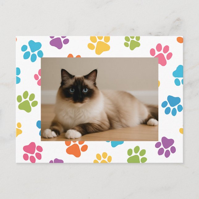 Carte postale Amoureux des chats personnalisée ave (Devant)