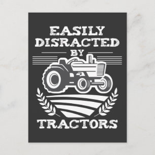Carte Postale Amoureux des Tracteurs Agriculture distraite
