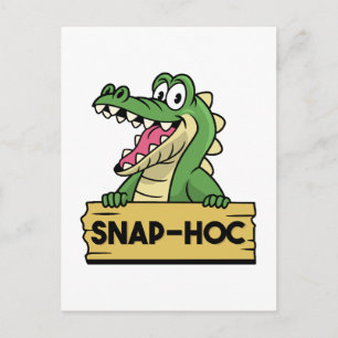 Carte Postale Amoureux drôle d'alligator et crocodile du zoo