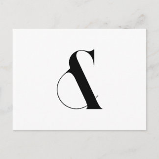 Carte Postale Ampersand minimaliste Art Moderne