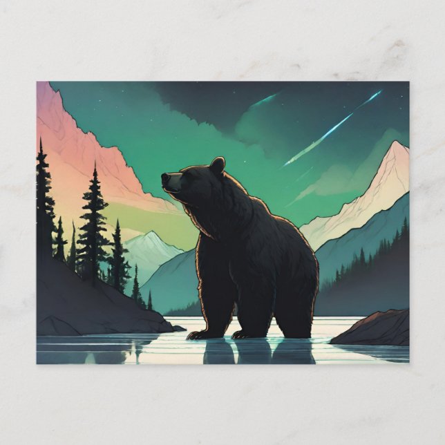 Carte Postale Amphithéâtre aurore de l'ours grizzli du Juneau en (Devant)