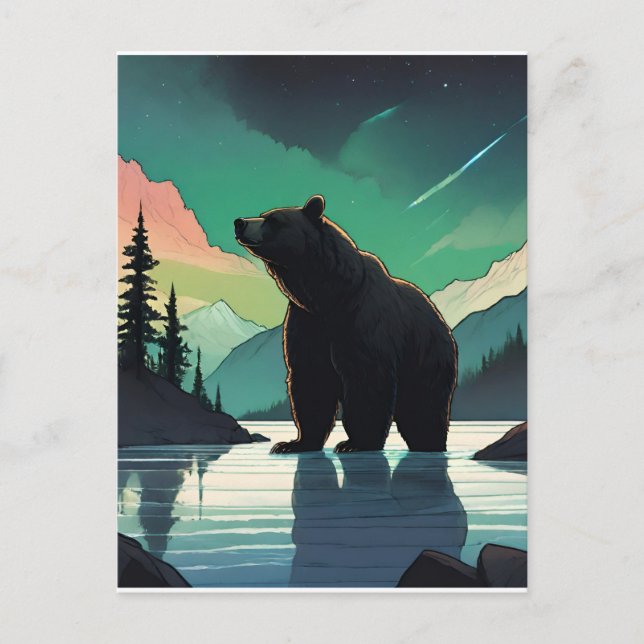 Carte Postale Amphithéâtre aurore de l'ours grizzli du Juneau en (Devant)