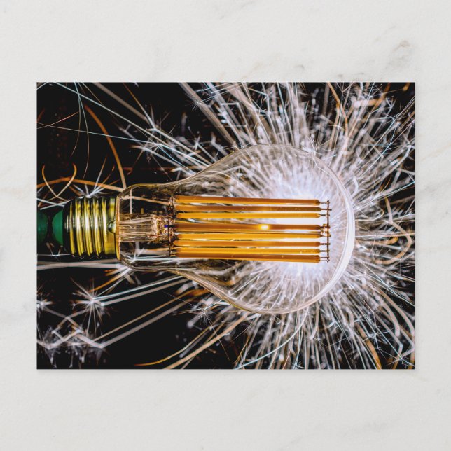Carte Postale Ampoule à étincelles (Devant)