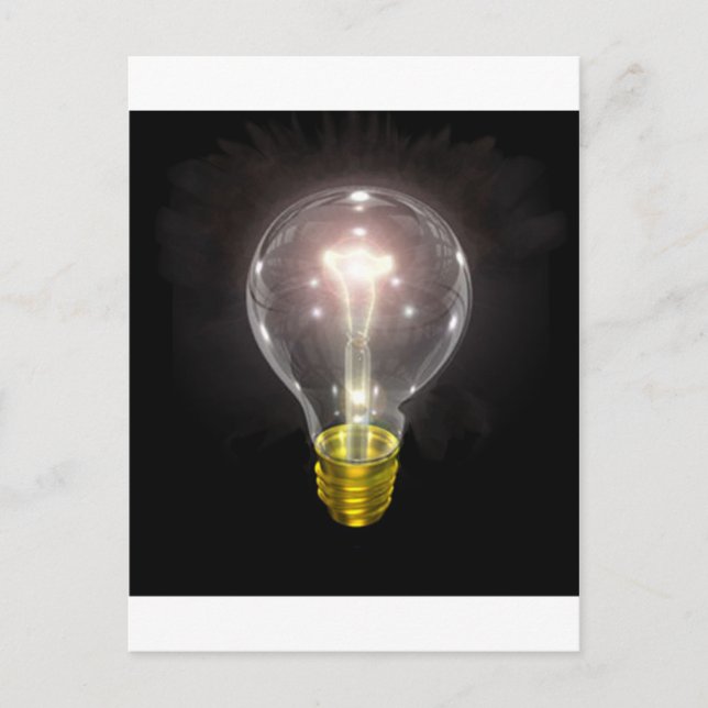 Carte Postale ampoule sur flare de 3 pouces (Devant)