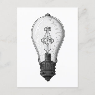 Carte Postale Ampoule vintage Steampunk