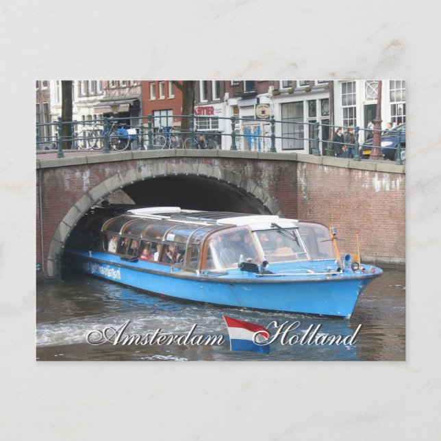 Carte postale Amsterdam Canal Boat Tour (Devant)
