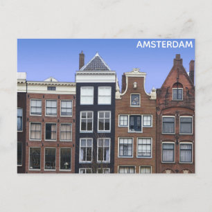 Carte Postale Amsterdam Canal Homes Hollandais Travel