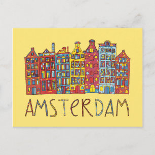 Carte Postale Amsterdam En Mosaïque