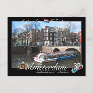 Carte Postale Amsterdam Holland 3D Anaglyph