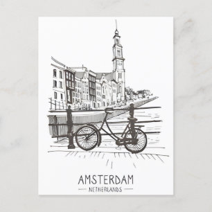 Carte Postale Amsterdam Holland Pays-Bas Vintage néerlandais