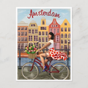 Carte Postale Amsterdam Holland Pays-Bas Vintage néerlandais