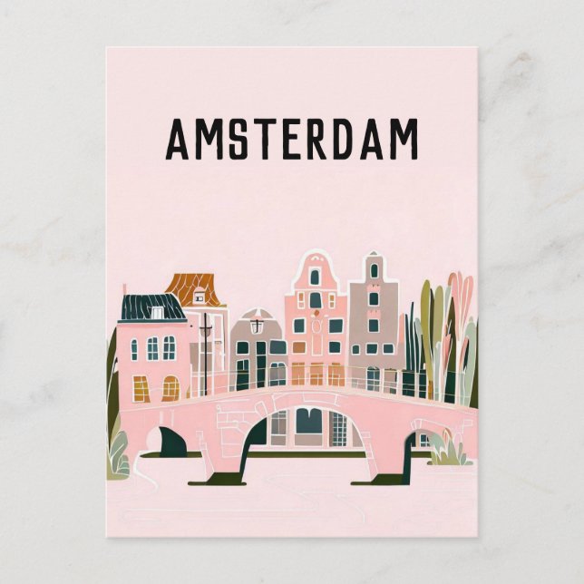 Carte Postale Amsterdam Pays-Bas (Devant)