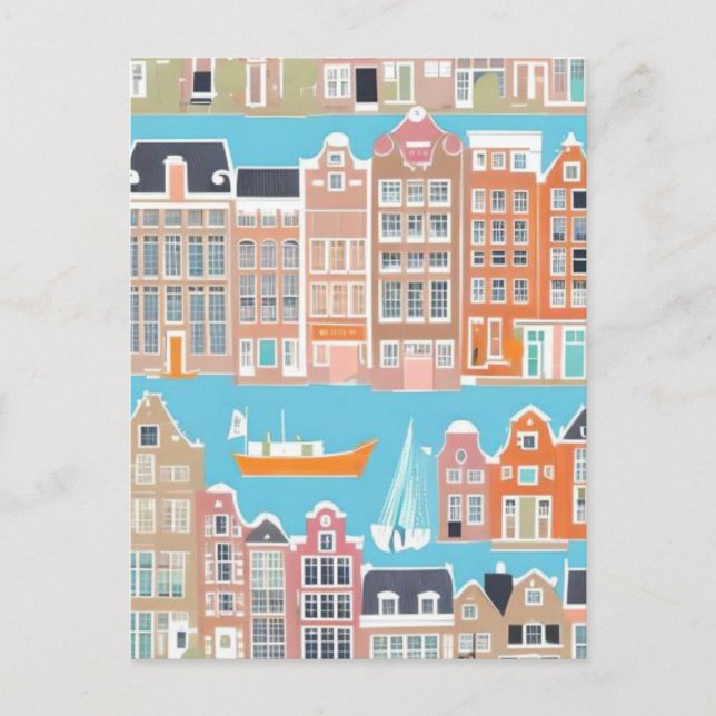 Carte Postale Amsterdam Pays-Bas (Devant)