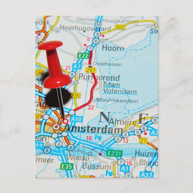 Carte Postale Amsterdam, Pays-Bas (Devant)