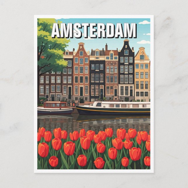 Carte Postale Amsterdam Pays-Bas (Devant)