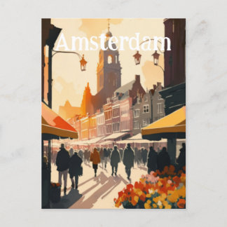 Carte Postale Amsterdam Pays-Bas Holland