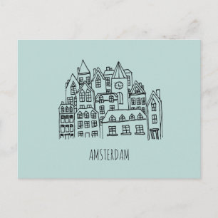 Carte Postale Amsterdam Pays-Bas Holland City Souvenir Orange