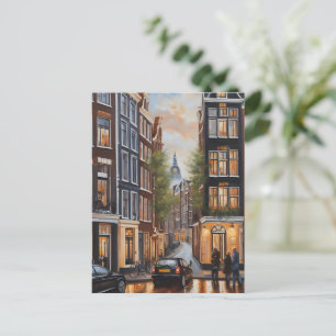 Carte Postale Amsterdam peinture à l'huile