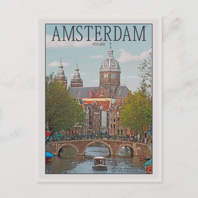 Carte Postale Amsterdam - Saint Nicolaaskerk (Devant)