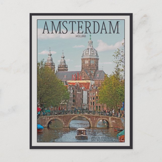 Carte Postale Amsterdam - Saint Nicolaaskerk (Devant)