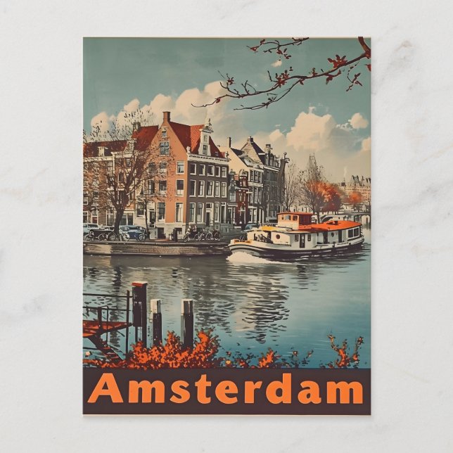Carte Postale Amsterdam vintage (Devant)