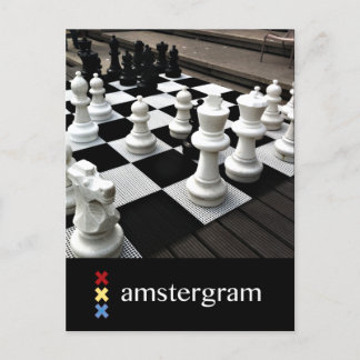 Carte Postale Amstergramme d'échecs