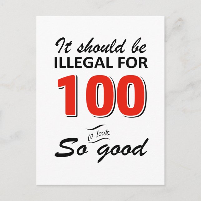 Carte Postale Amusant 100ème anniversaire conceptions (Devant)