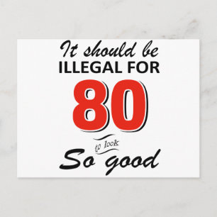 Carte Postale Amusant 80ème anniversaire conceptions