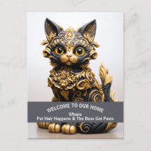 Amusant animal de compagnie accueil avertissement