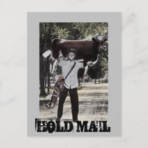 Carte Postale Amusant Antique Hold Mail Retrait Voyage PC cadeau