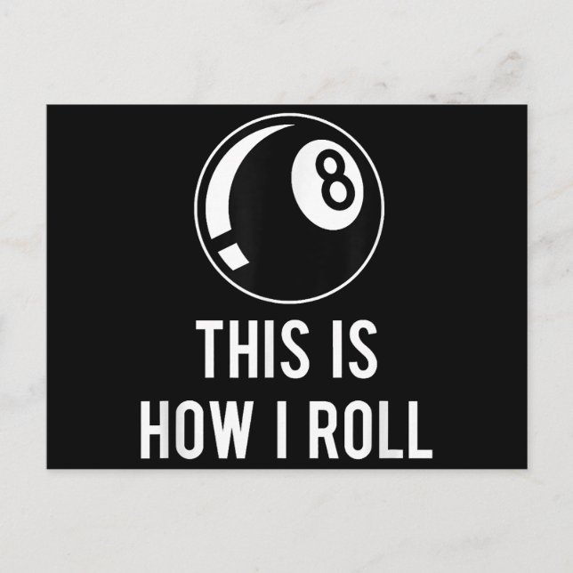 Carte Postale Amusant Billard Design Pour Les Joueurs De Billard (Devant)