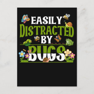 Carte Postale Amusant Bug Insectes Garçons Filles La science amu
