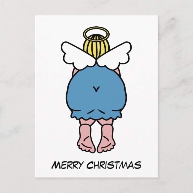 Carte Postale Amusant Chubby Angel Humour Joyeux Noël Noël Noël  (Devant)