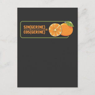 Carte Postale Amusant enseignant de mathématiques Tangerine jeu 