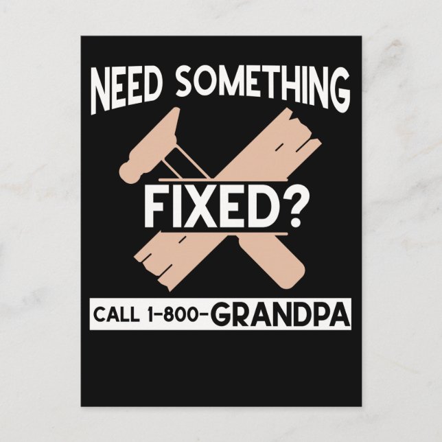 Carte Postale Amusant grand-père artisan Humour Handyman (Devant)
