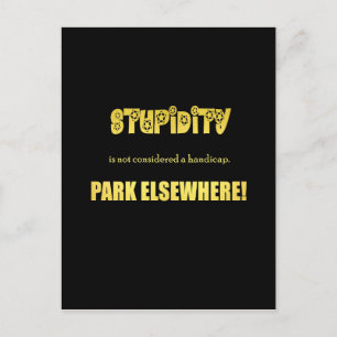 Carte Postale Amusant Handicap Parking Plaisanterie