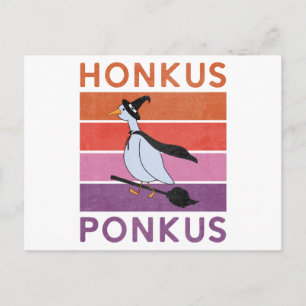 Carte Postale Amusant Honkus Ponkus Halloween Sorcières d'oie Ho