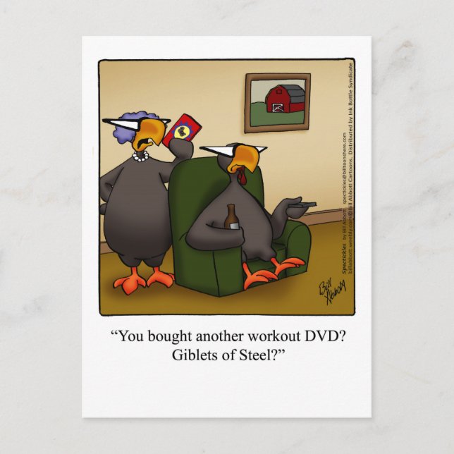 Carte Postale Amusant Humour de Thanksgiving (Devant)
