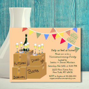 Carte Postale Amusant intérieur lumineux design de l'invitation