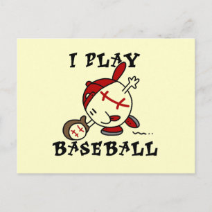 Carte Postale Amusant je joue aux t-shirts et cadeaux de basebal