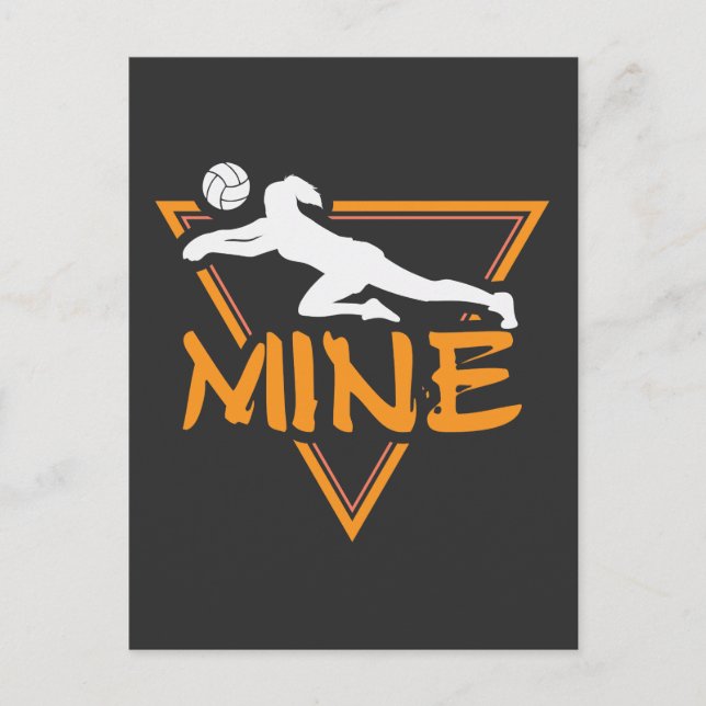 Carte Postale Amusant Joueur de volley-ball Mine Athlète Sport (Devant)