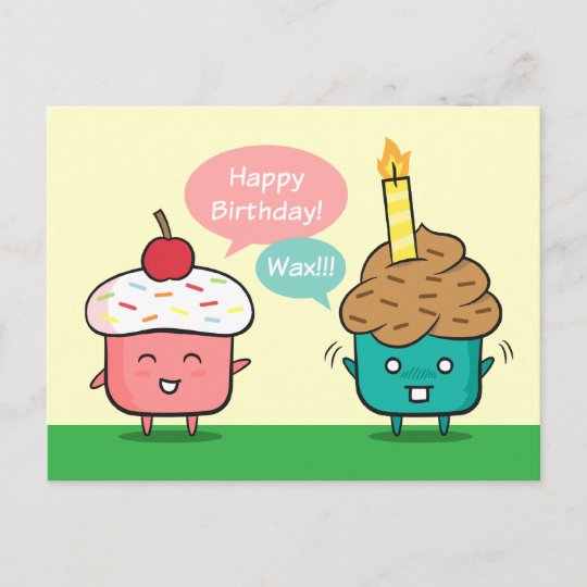 Carte Postale Amusant Joyeux Anniversaire Cupcake Cupcake Cand Zazzle Ca