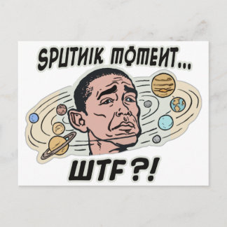 Carte Postale Amusant moment Spoutnik d'Obama