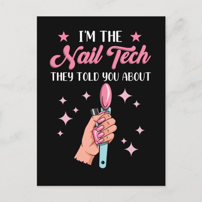 Carte Postale Amusant Nail Tech Employé Coworker Manicure (Devant)